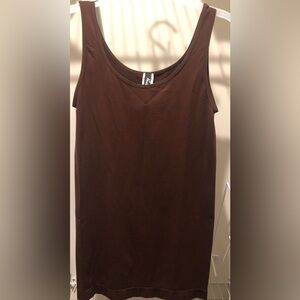 Brown Sleeveless Women's Top stretchy material - EUC